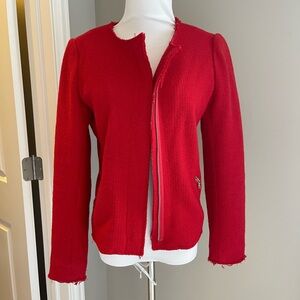 Gap Red Textured Jacket Size 4